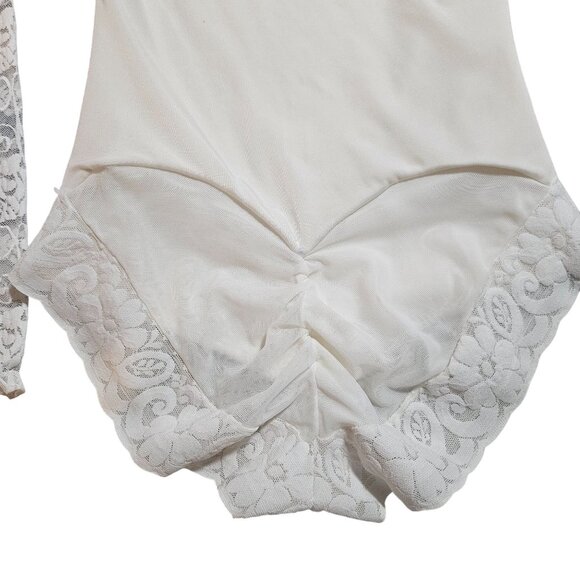 DK Clothing Lace Bodysuit XS Night Luxe Boudoircore Light Academia Layering - Picture 9 of 16